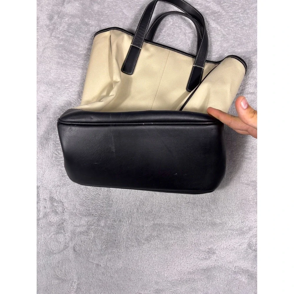 Coach 7707 Womens 2000s Tote White Contrast Stitching bag
